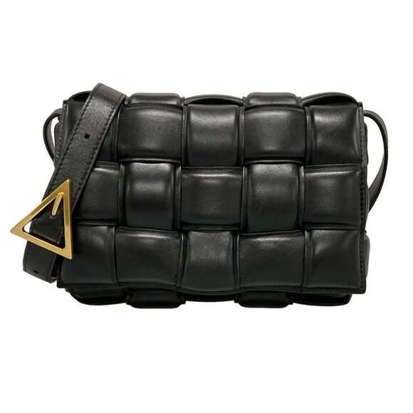 Bottega Veneta Handbags - Auth BOTTEGA VENETA Padded Cassette 591970 Black Lambskin